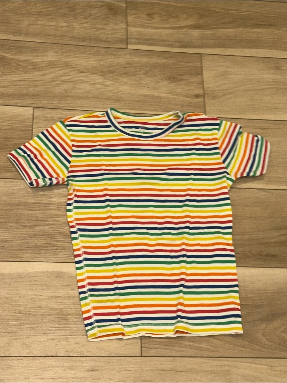 EUC Gap Kids Rainbow Stripe Pajama Set - Short Sleeve Top & Leggings Size 14